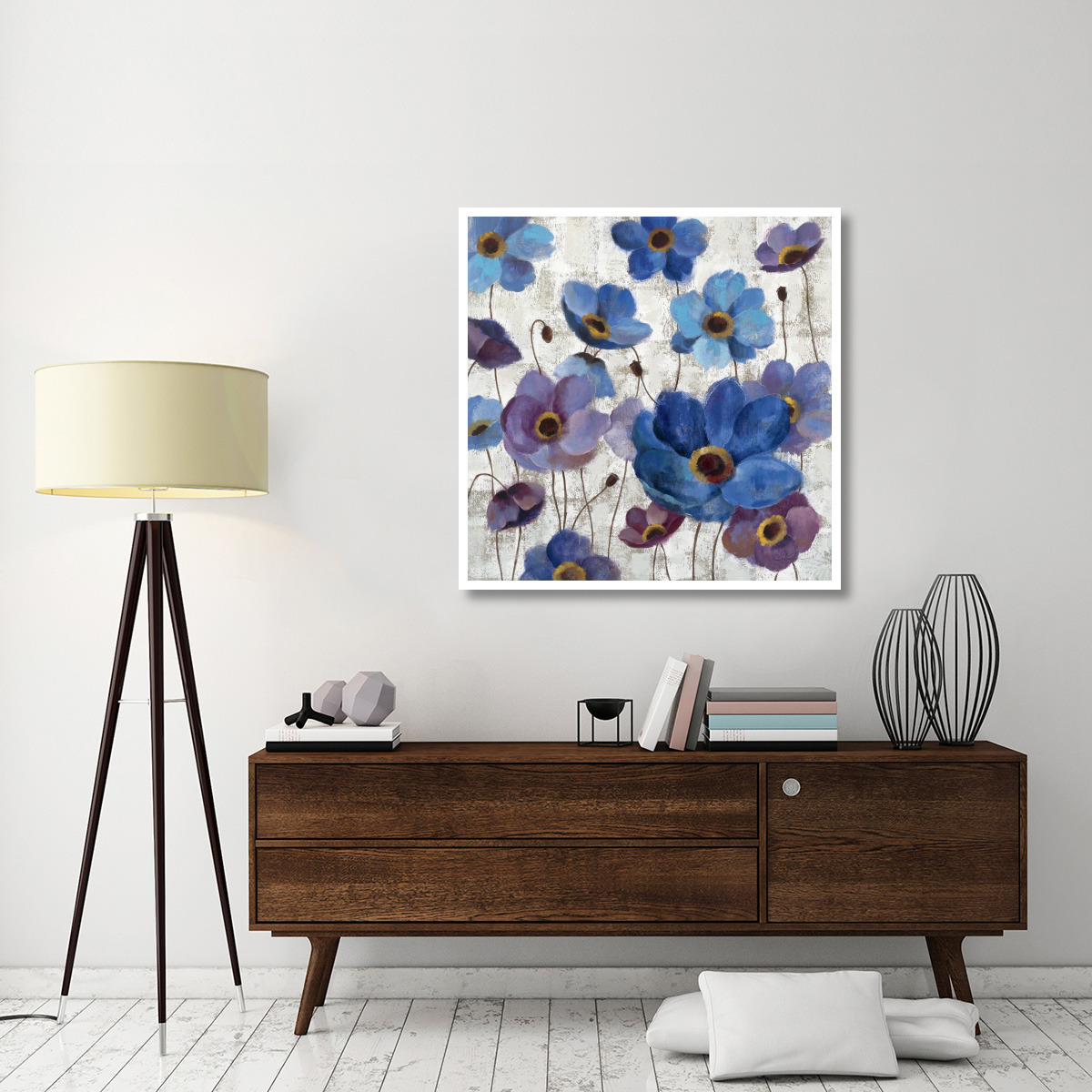 Bold Anemones I -Paper Art-42&quotx42"