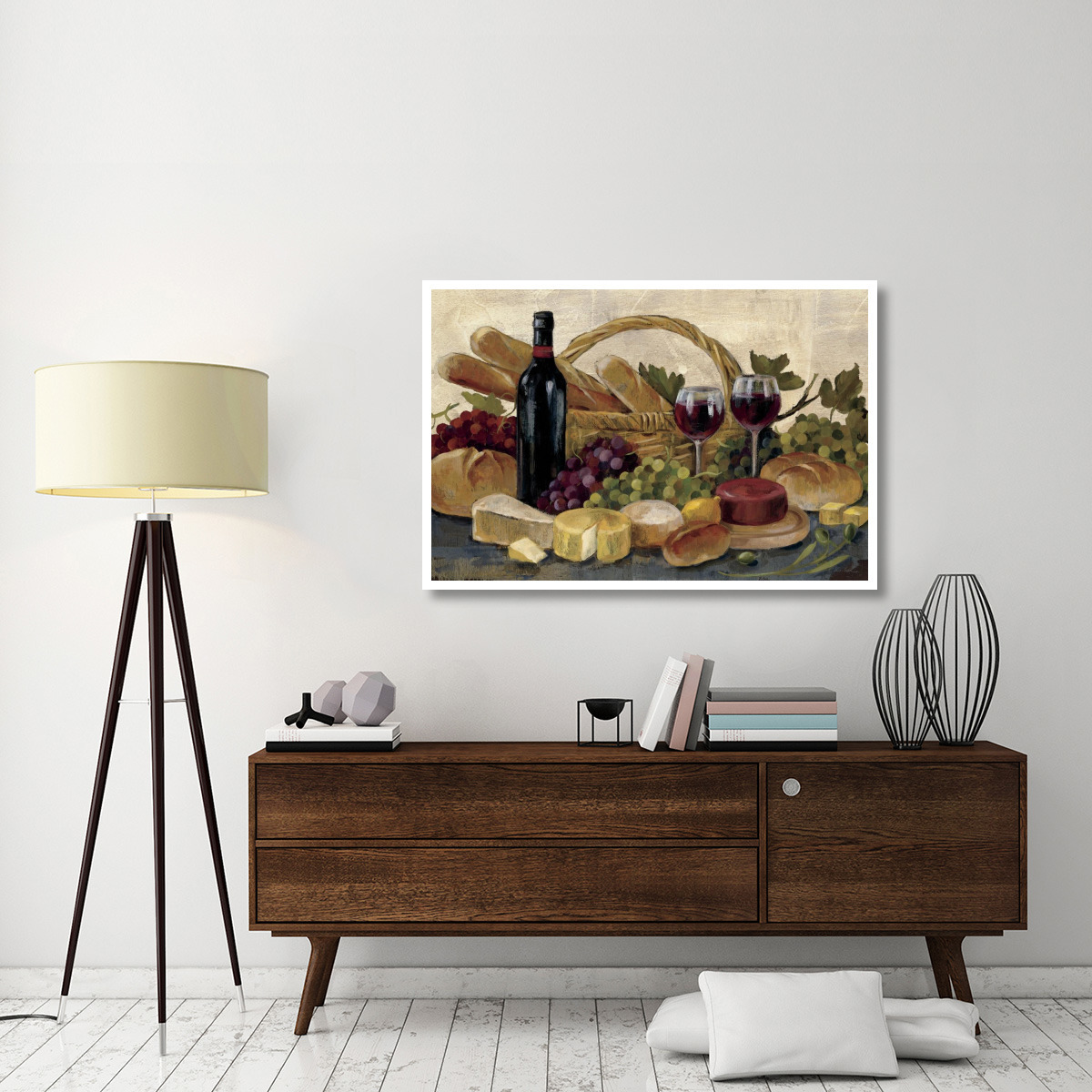 Tuscan Evening Wine Crop -Paper Art-50&quotx34"
