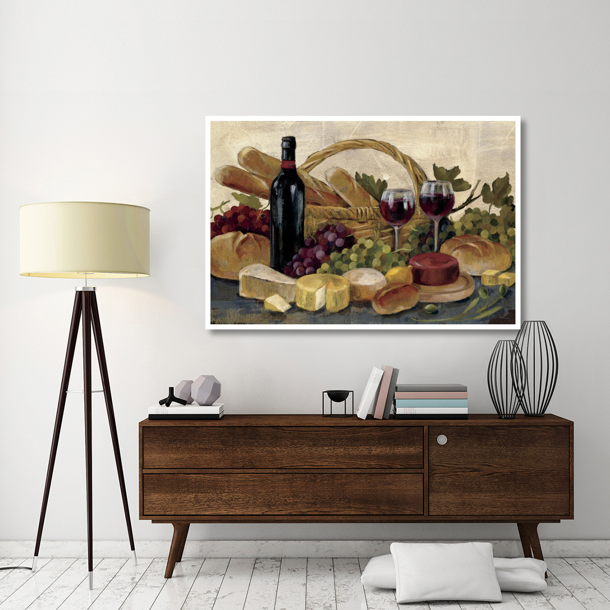 Tuscan Evening Wine Crop -Paper Art-62&quotx42"