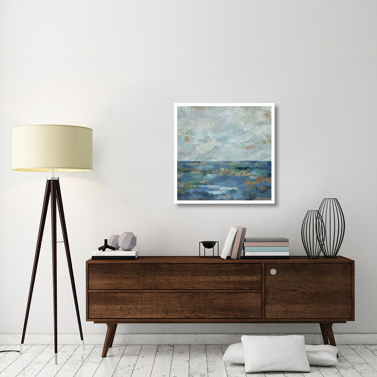 Seascape Sketches I -Paper Art-32&quotx32"