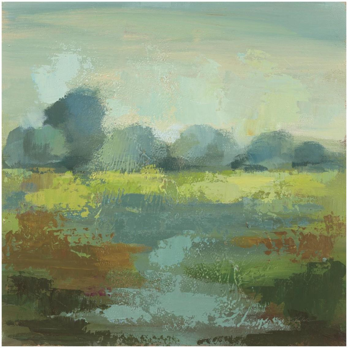 Windsor Blue Field III -Paper Art-32&quotx32"