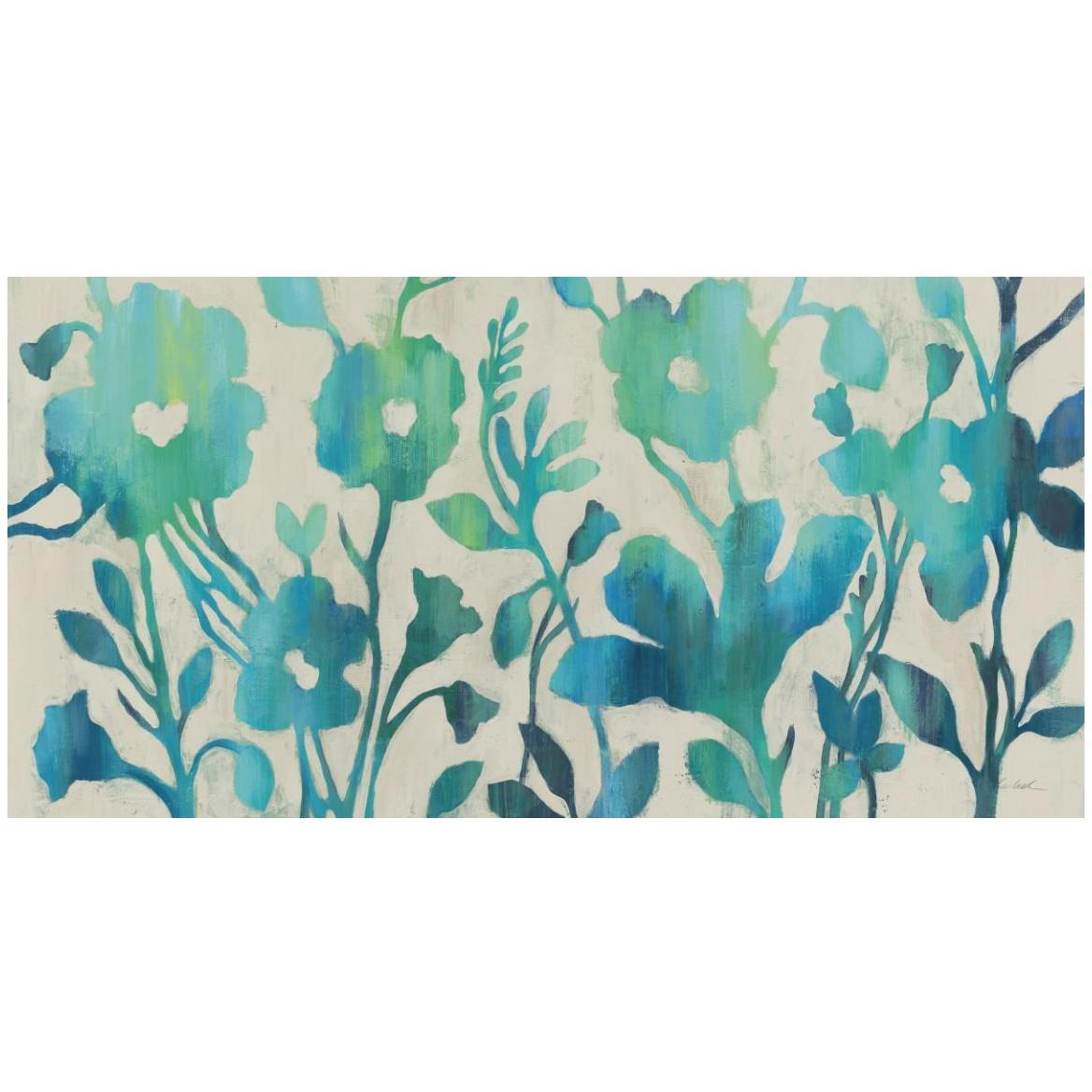 Teal Trio I -Paper Art-50&quotx26"