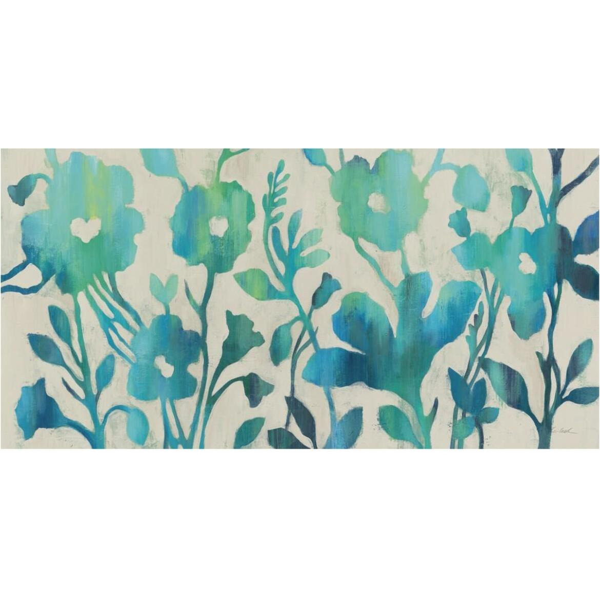Teal Trio I -Paper Art-74&quotx38"