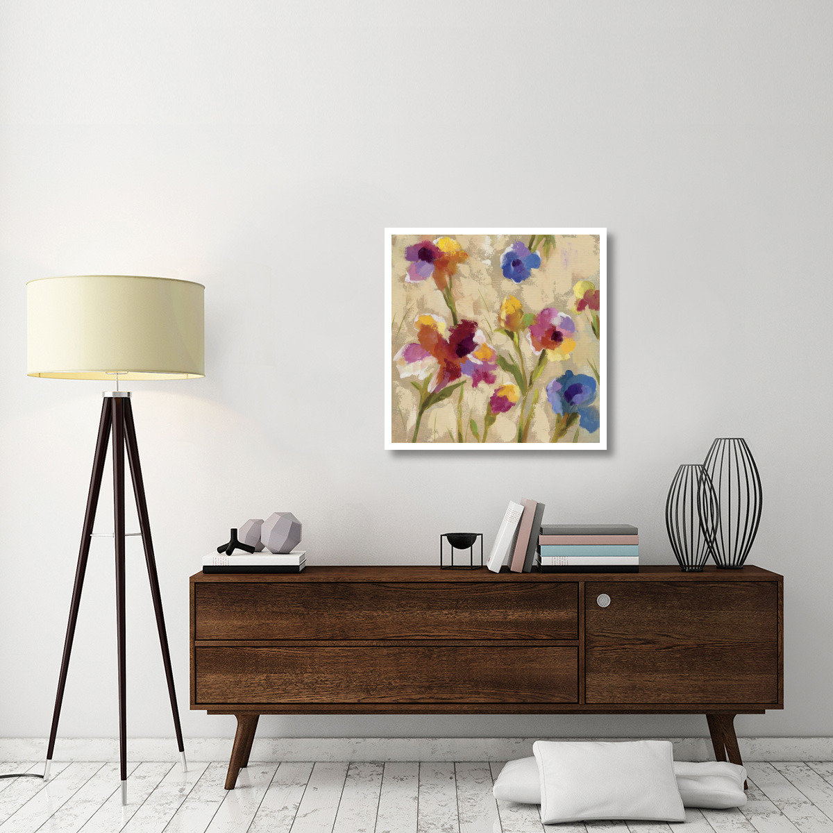 Bold Bright Flowers II -Paper Art-32&quotx32"