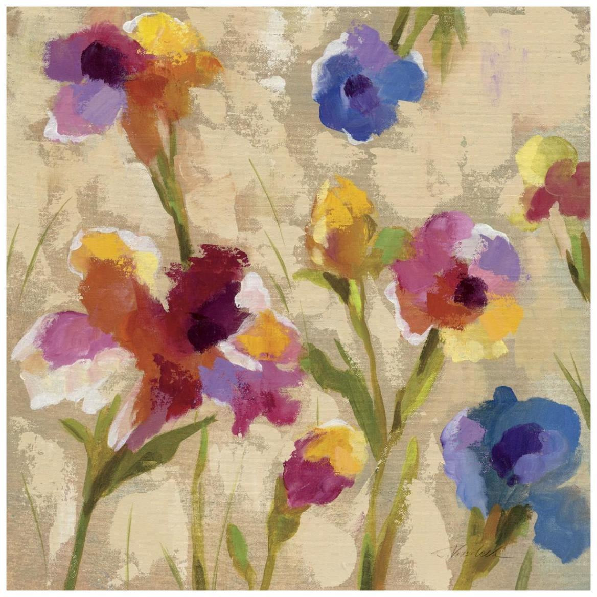 Bold Bright Flowers II -Paper Art-42&quotx42"
