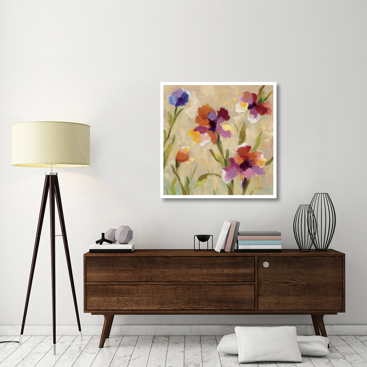 Bold Bright Flowers III -Paper Art-38&quotx38"