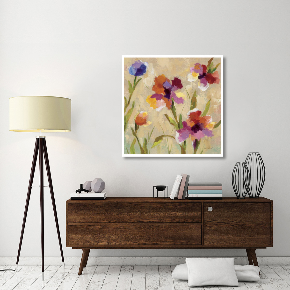 Bold Bright Flowers III -Paper Art-42&quotx42"