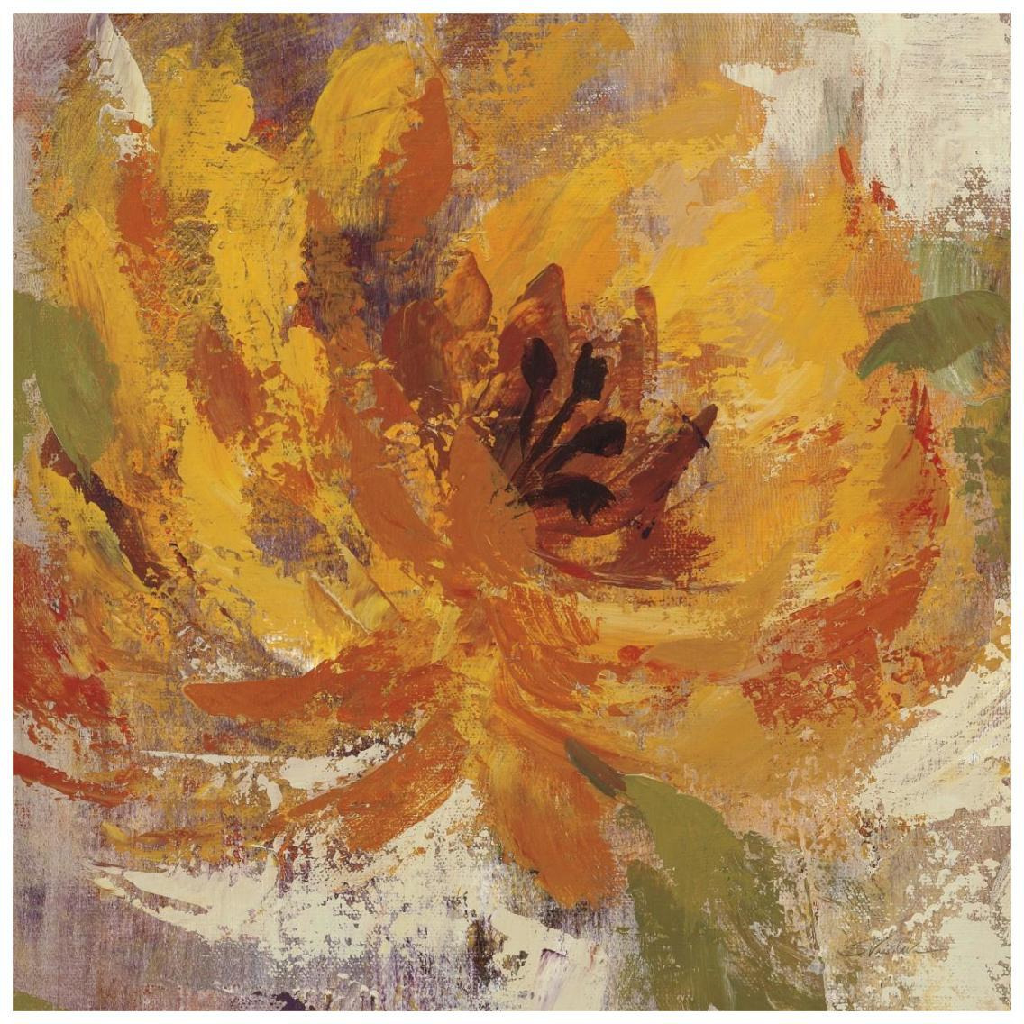 Fiery Dahlias I -Paper Art-26&quotx26"