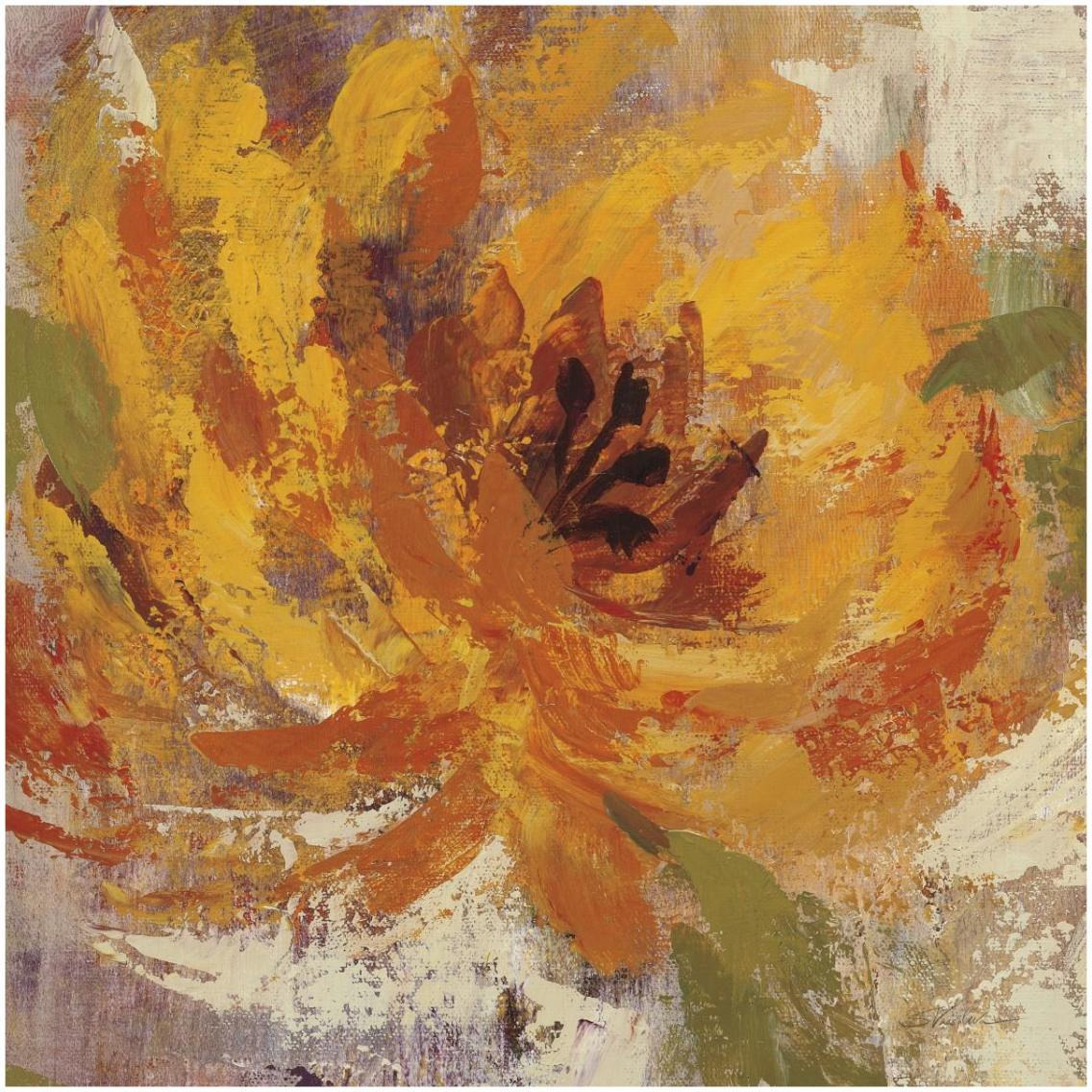 Fiery Dahlias I -Paper Art-32&quotx32"