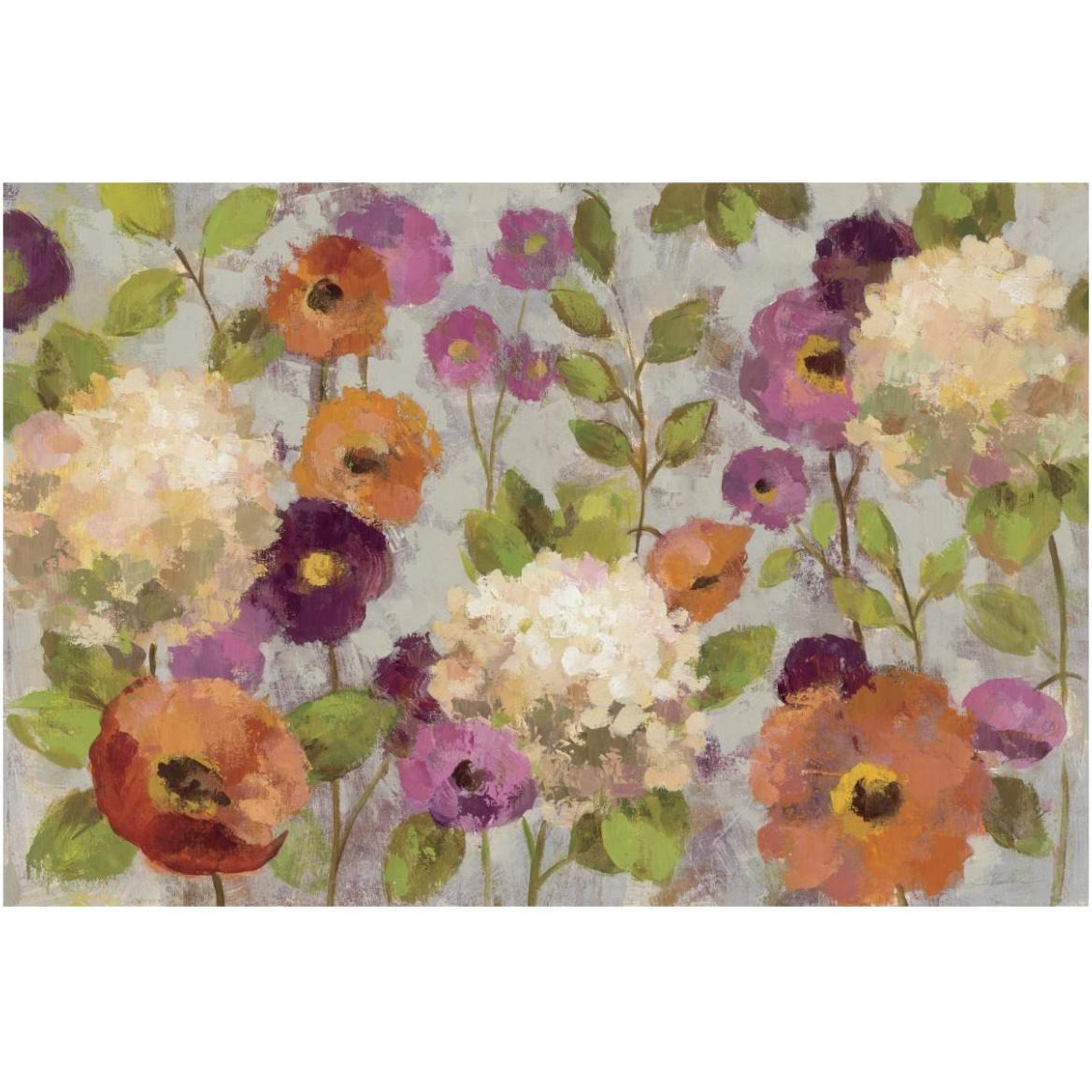 Hydrangeas and Anemones -Paper Art-62&quotx42"