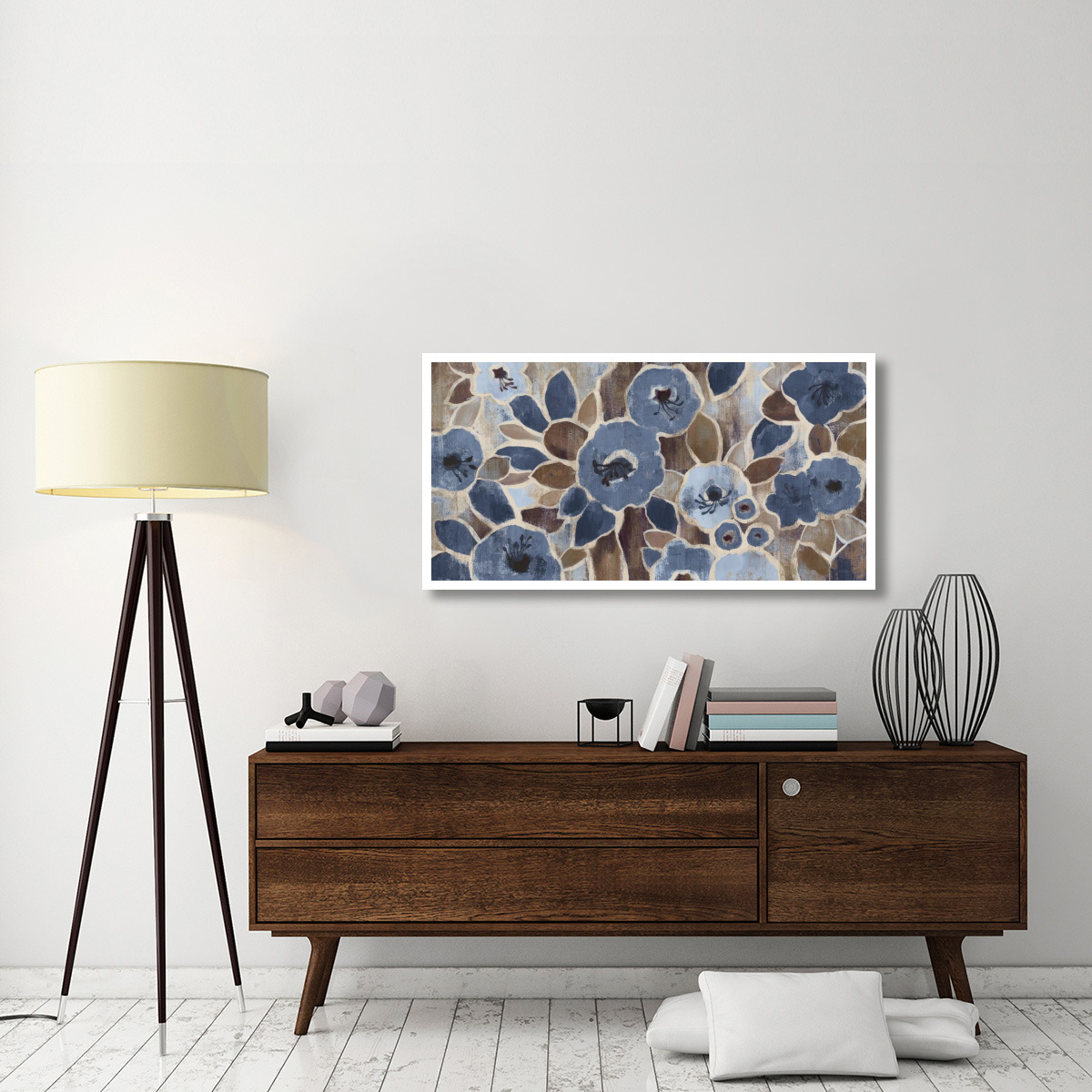 Contemporary Tapestry Blue -Paper Art-50&quotx26"