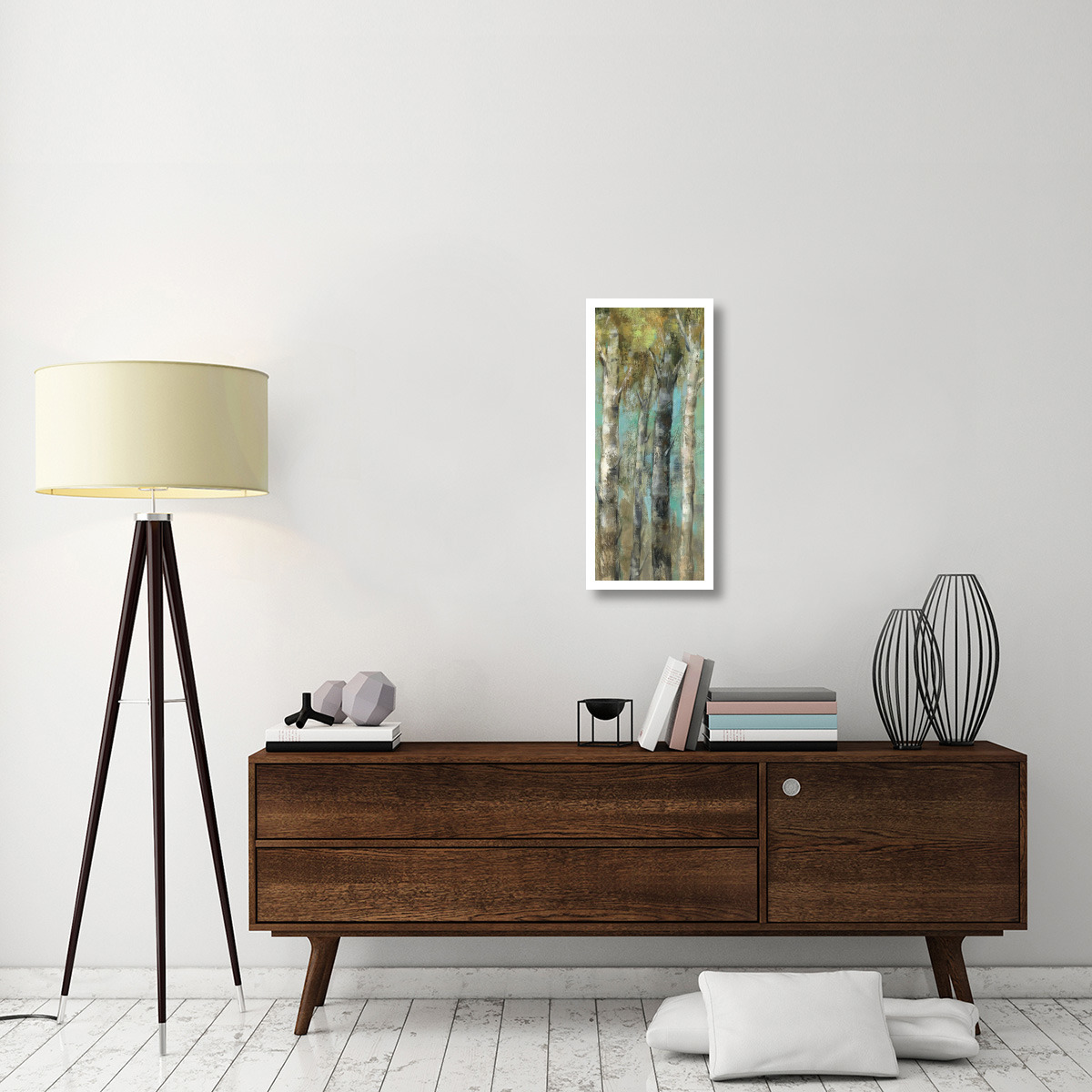 April Birch Forest Panel -Paper Art-14&quotx32"