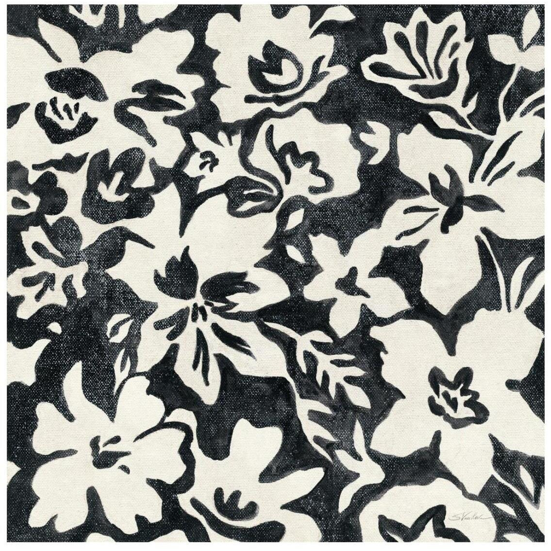 Chalkboard Floral I -Paper Art-26&quotx26"