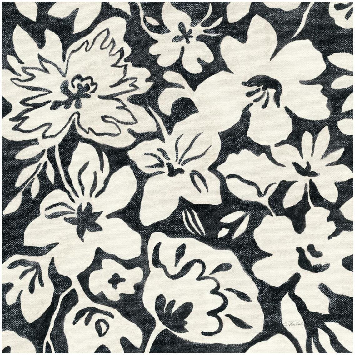 Chalkboard Floral II -Paper Art-32&quotx32"