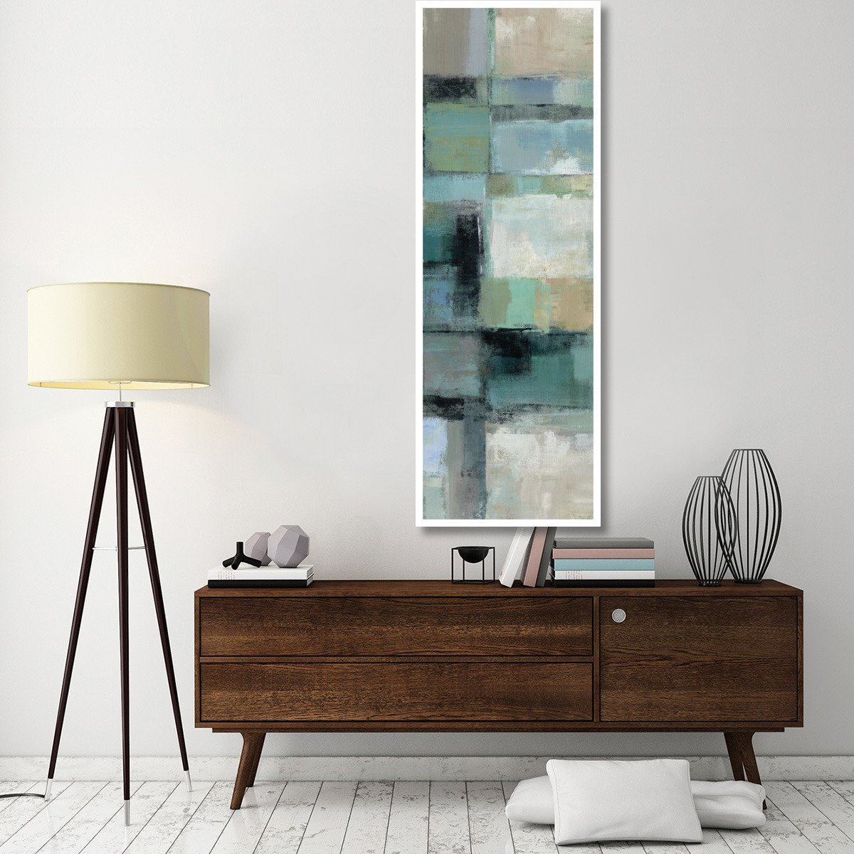 Island Hues Panel I -Paper Art-26&quotx74"