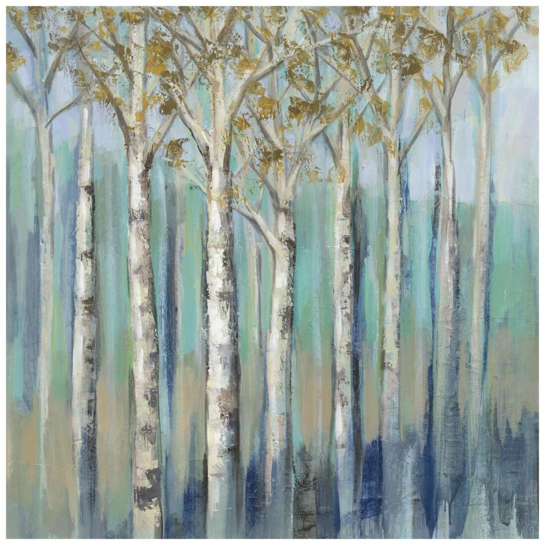 Birches at Dawn -Paper Art-20&quotx20"