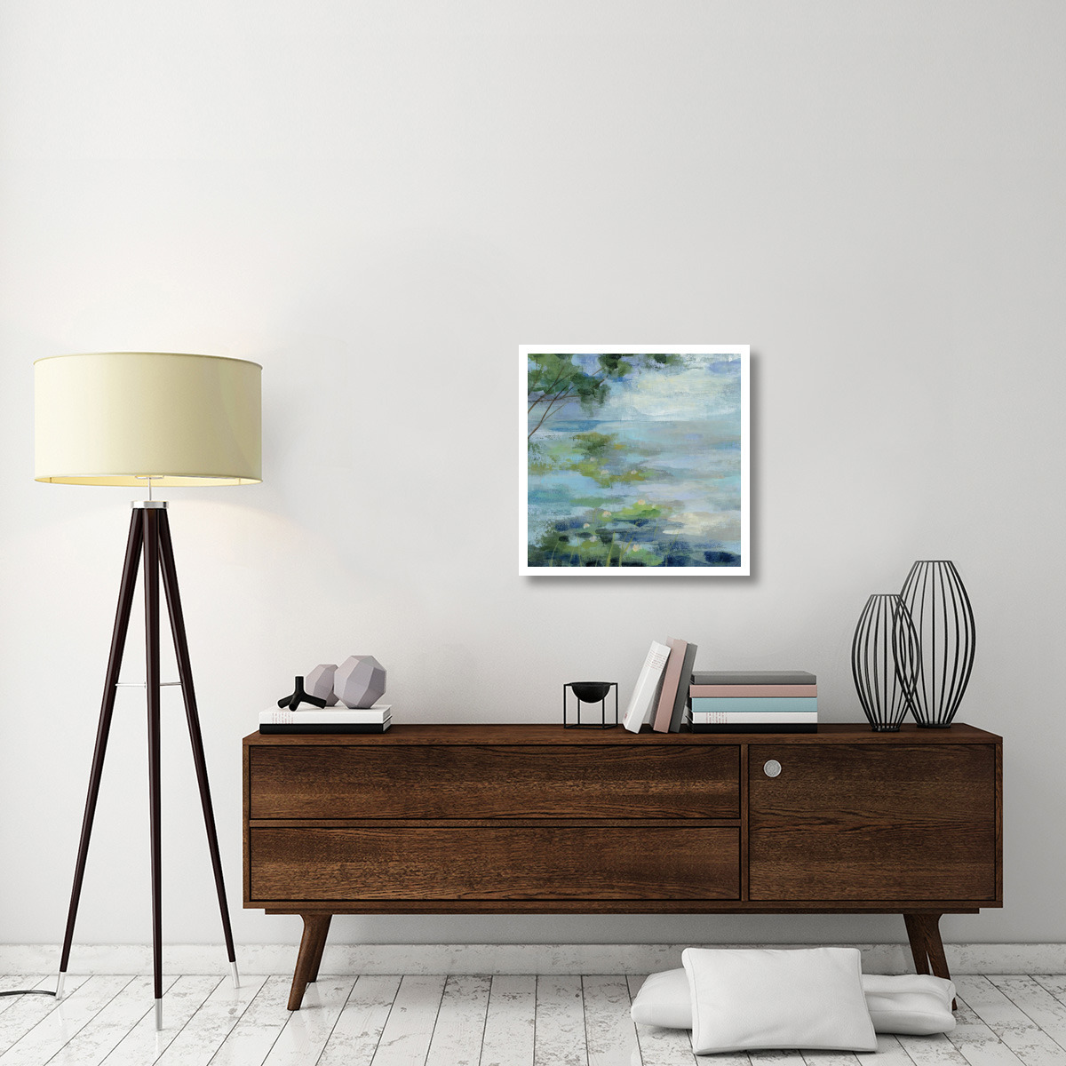 Lily Pond I -Paper Art-26&quotx26"