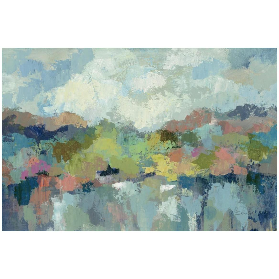 Abstract Lakeside -Paper Art-50&quotx34"