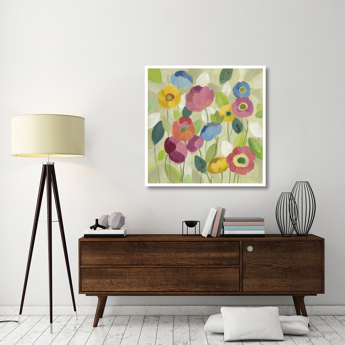 Fairy Tale Flowers I -Paper Art-42&quotx42"