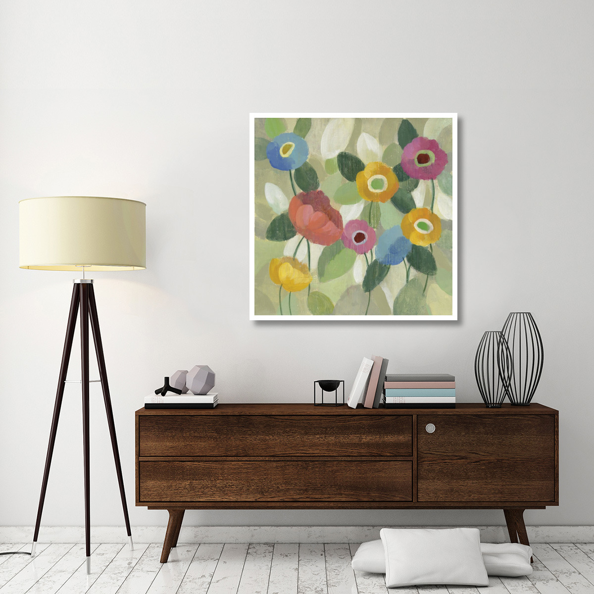 Fairy Tale Flowers II -Paper Art-42&quotx42"