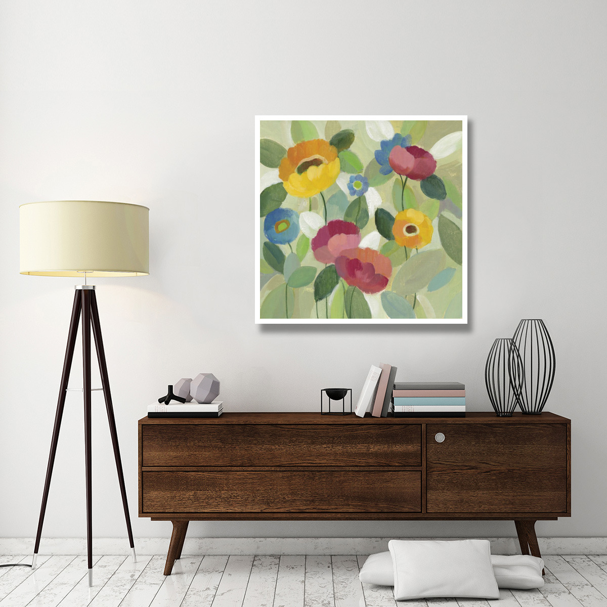 Fairy Tale Flowers III -Paper Art-42&quotx42"