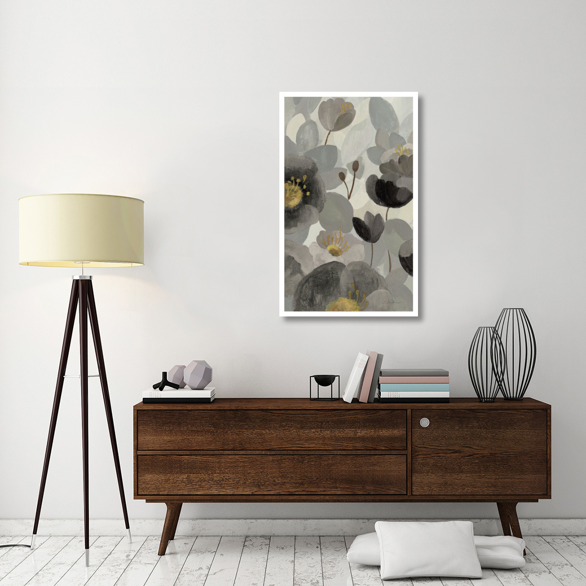 Morning Bloom Greige II -Paper Art-28.4&quotx46"