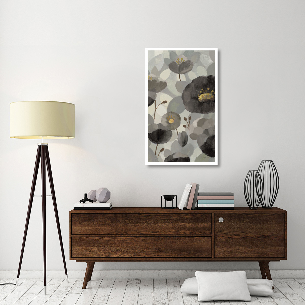 Morning Bloom Greige III -Paper Art-28.4&quotx46"
