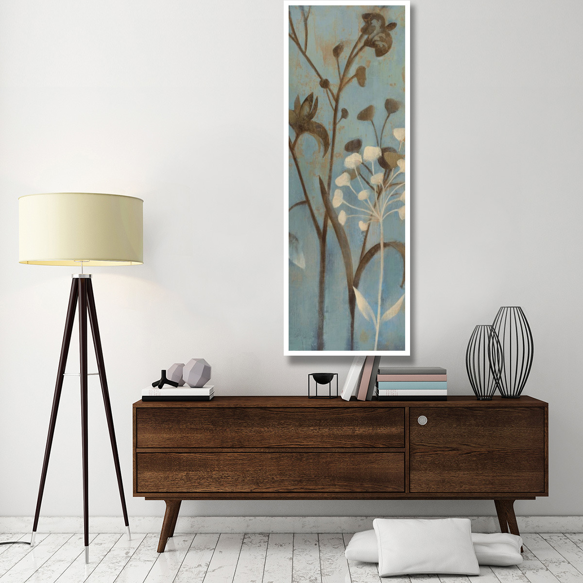 Branches in Turquoise I -Paper Art-26&quotx74"