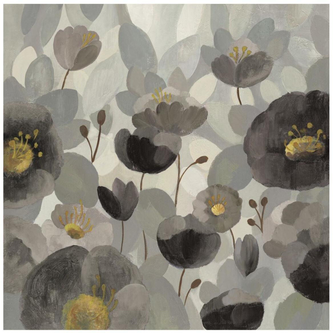 Morning Bloom Greige -Paper Art-42&quotx42"