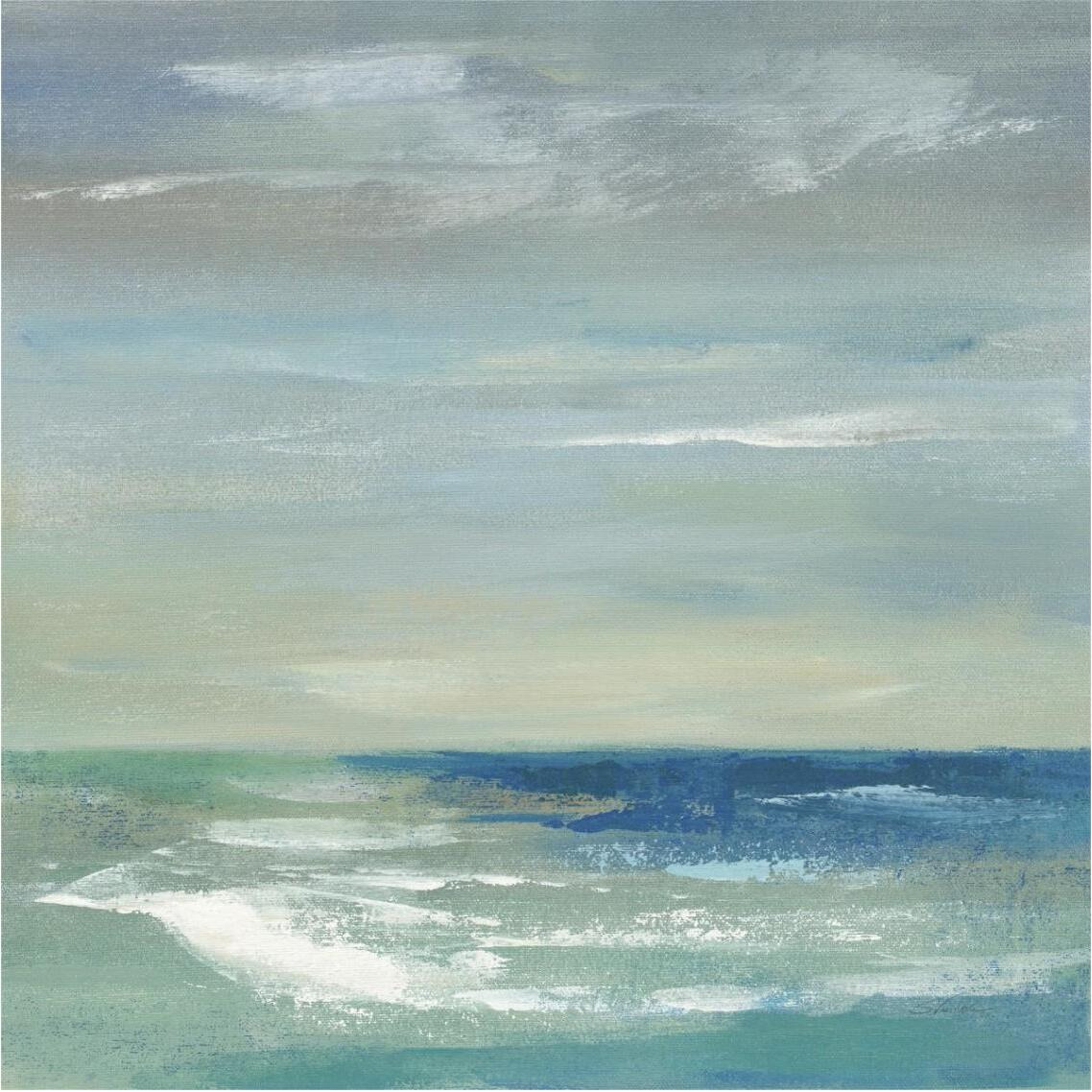 Early Morning Waves I -Paper Art-38&quotx38"