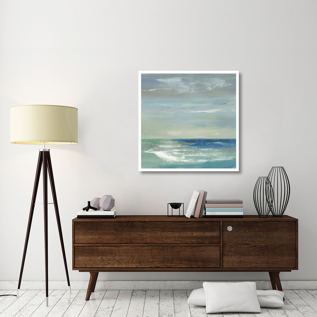 Early Morning Waves I -Paper Art-38&quotx38"