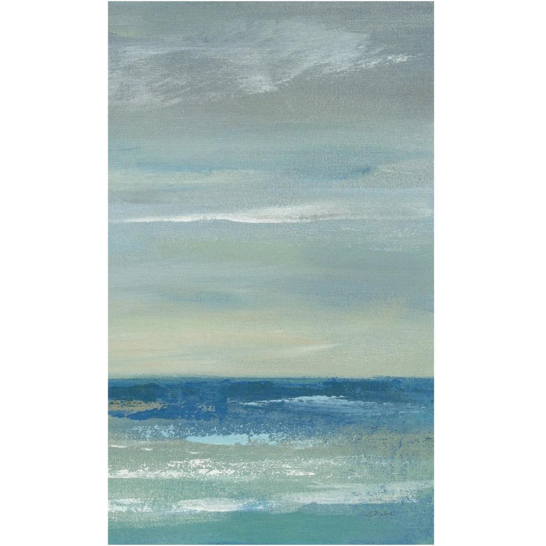 Early Morning Waves I Panel II -Paper Art-15.2&quotx24"