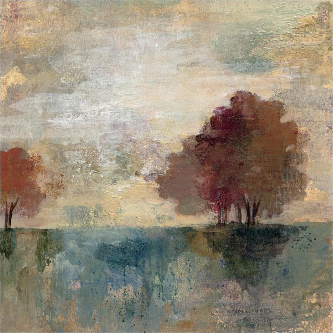 Landscape Monotype I -Paper Art-38&quotx38"