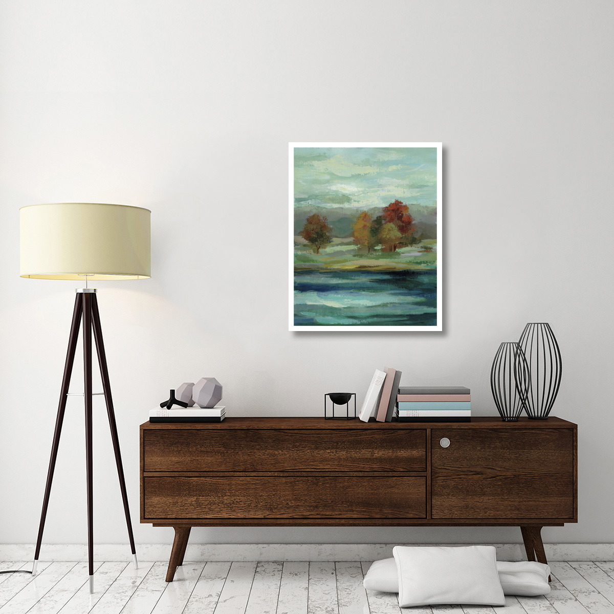 Malachite Lake I -Paper Art-30&quotx37"