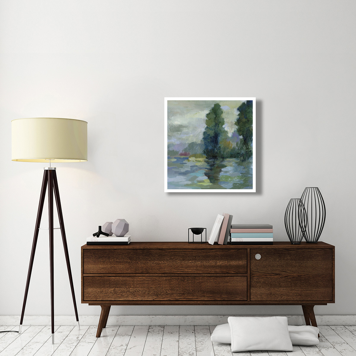 Sunrise at the Lake II -Paper Art-32&quotx32"