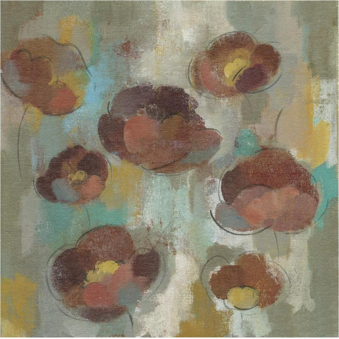 Marsala Blooms II -Paper Art-38&quotx38"