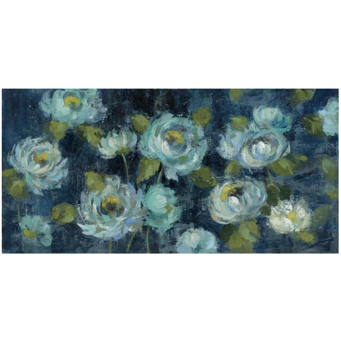 Indigo Mums -Paper Art-50&quotx26"