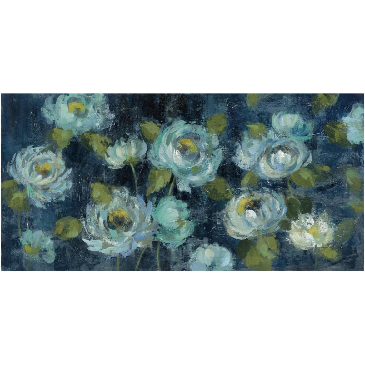 Indigo Mums -Paper Art-62&quotx32"