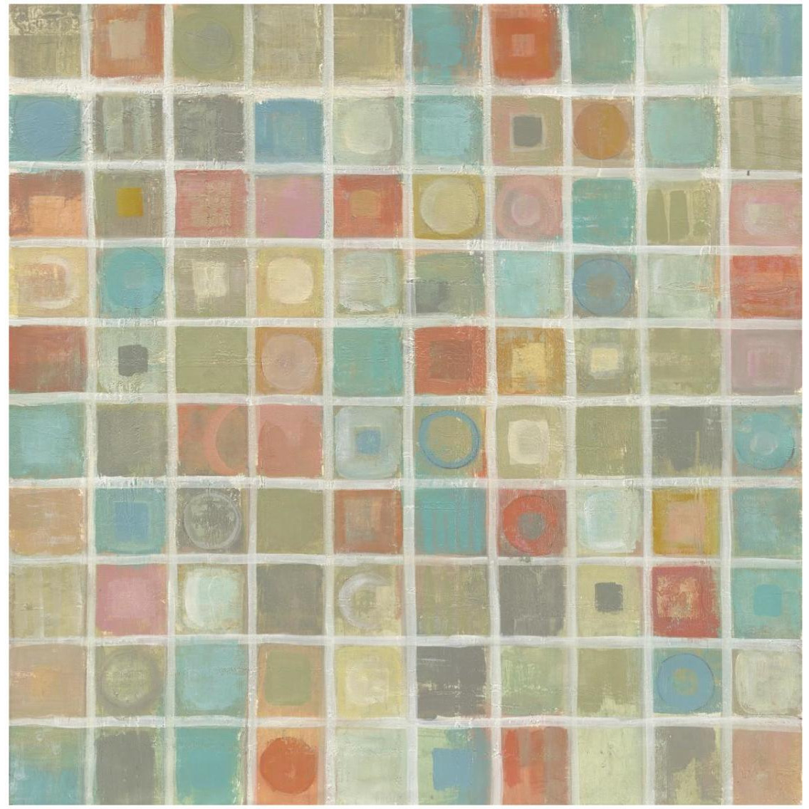 Sea Glass Mosaic -Paper Art-32&quotx32"