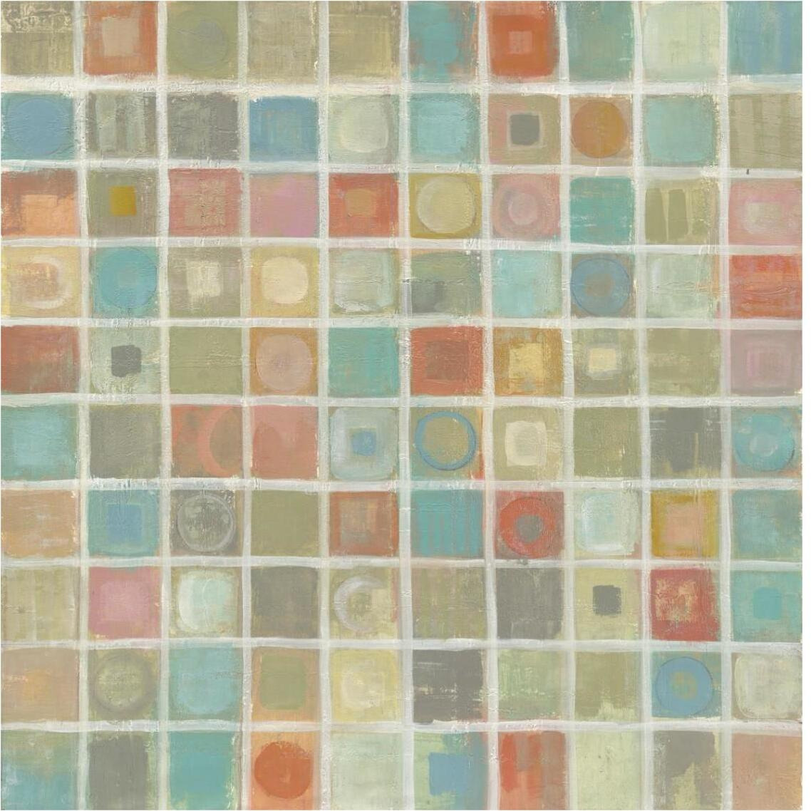 Sea Glass Mosaic -Paper Art-38&quotx38"
