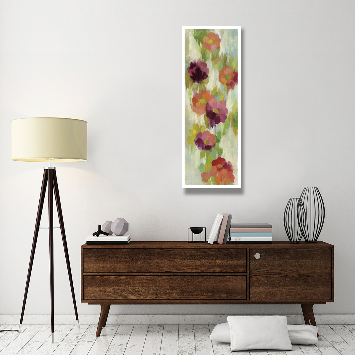 Coral and Emerald Garden II -Paper Art-20&quotx56"