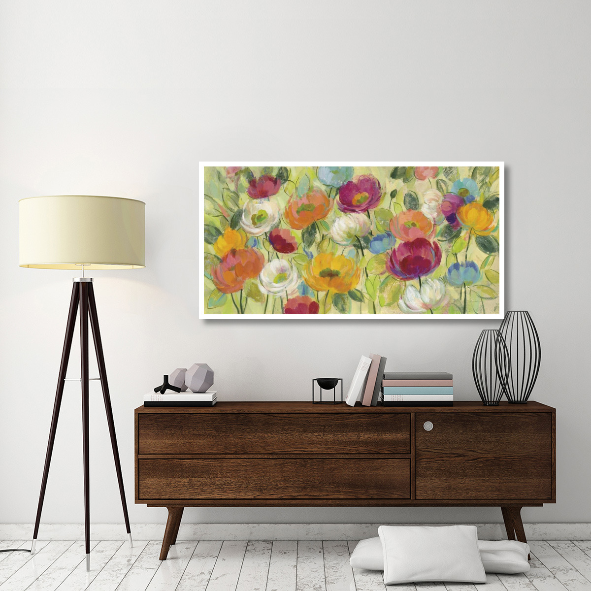 Chartreuse Garden -Paper Art-62&quotx32"