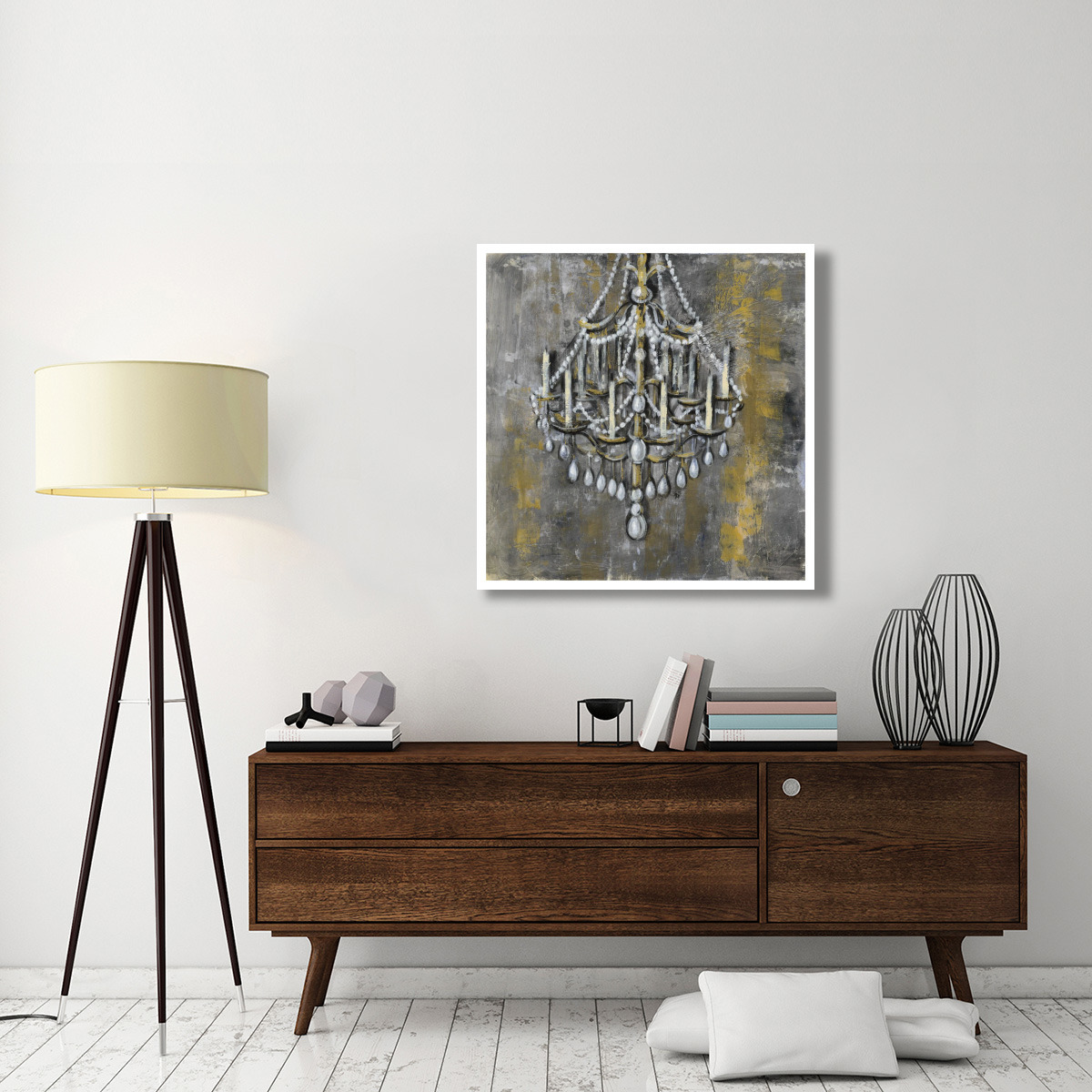Vintage Chandelier I -Paper Art-38&quotx38"
