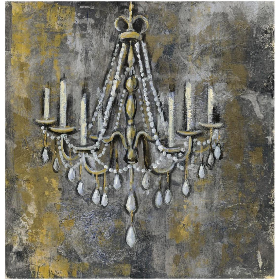 Vintage Chandelier II -Paper Art-32&quotx32"