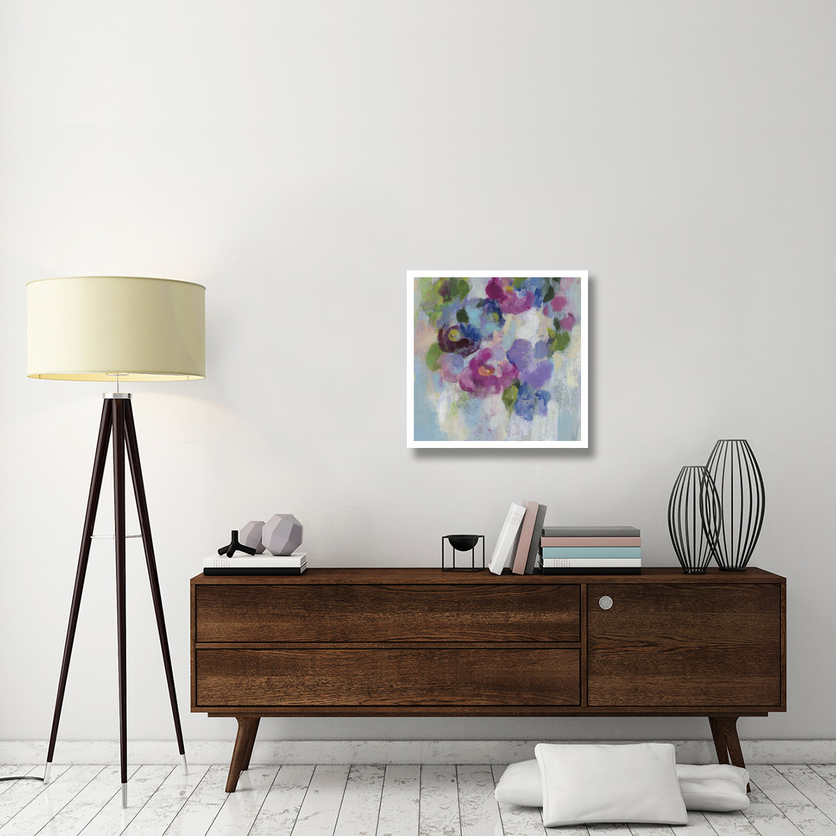 Pink and Blue II -Paper Art-26&quotx26"