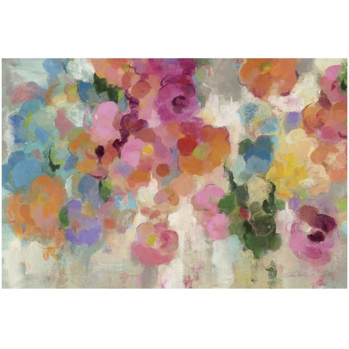 Colorful Garden I Crop -Paper Art-32&quotx22"