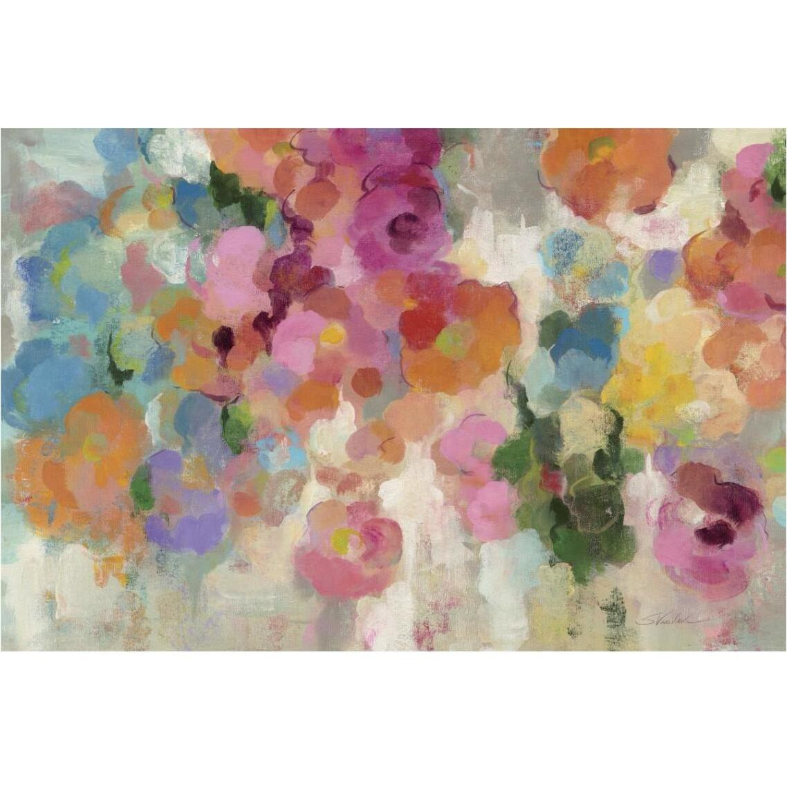 Colorful Garden I Crop -Paper Art-38&quotx26"