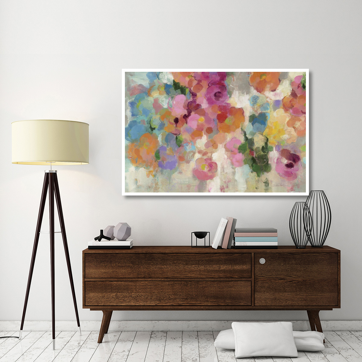 Colorful Garden I Crop -Paper Art-62&quotx42"