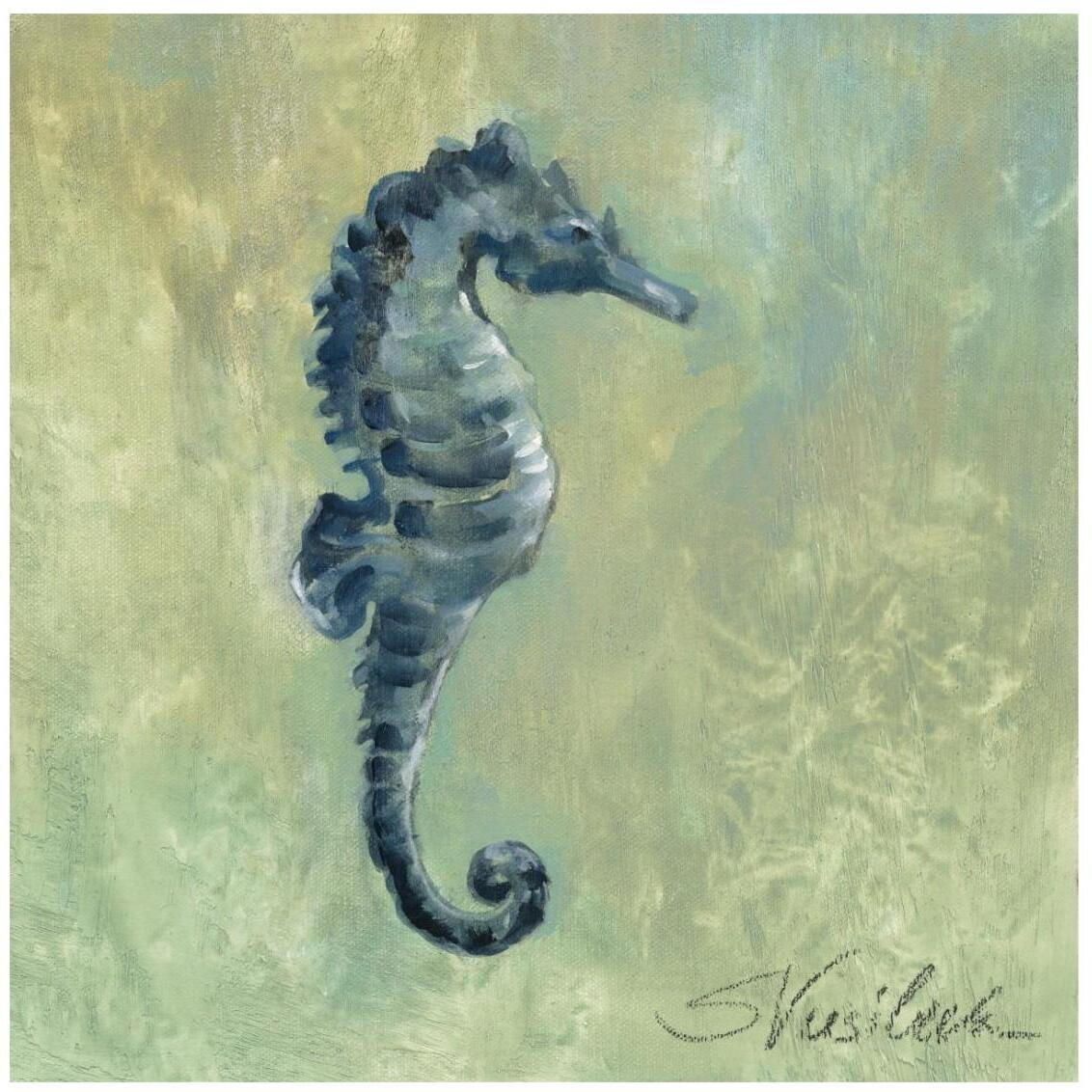 Indigo Sea Life I -Paper Art-26&quotx26"