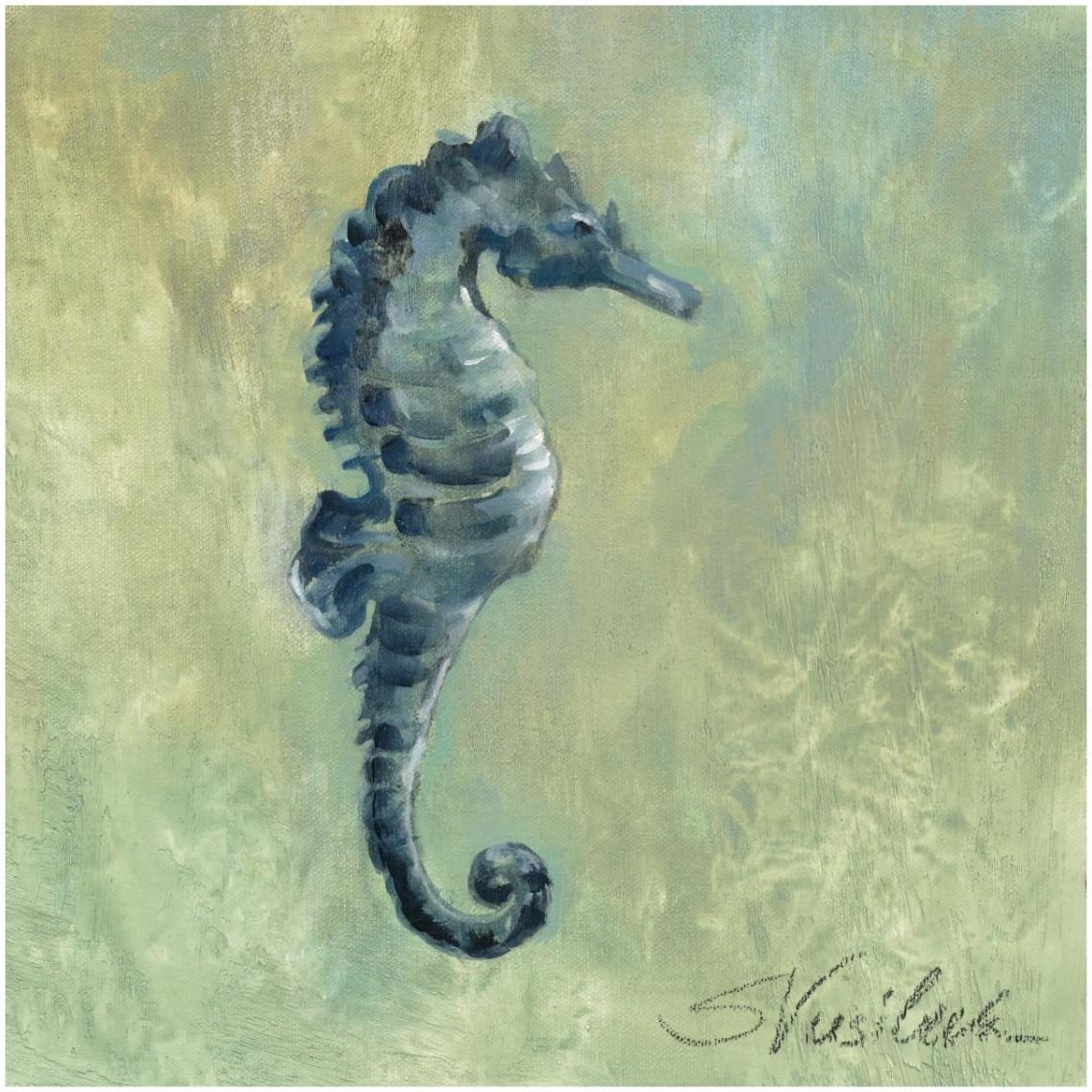 Indigo Sea Life I -Paper Art-32&quotx32"